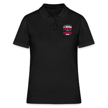 Infirmière patiente - Polo Femme - noir - Devant - Ailine (174cm)