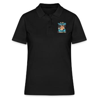In my Dirndl Kumm i Nimma Nei - Frauen Polo Shirt - Schwarz - Vorne - Ailine (174cm)