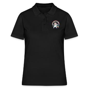 Dabbing Licorne Licorne Dab Dabbing Trend Dance - Polo Femme - noir - Devant - Ailine (174cm)