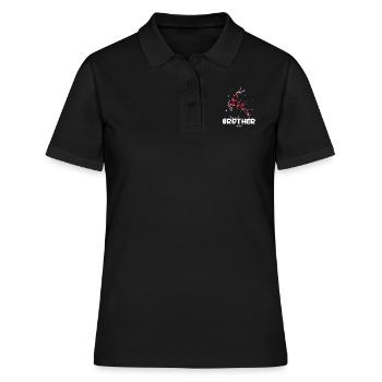 Rot kariert Rentierbruder Weihnachten Weihnachten - Frauen Polo Shirt - Schwarz - Vorne - Ailine (174cm)