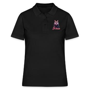 Skihase Cool Skifahren Frauen Apres Party - Frauen Polo Shirt - Schwarz - Vorne - Ailine (174cm)