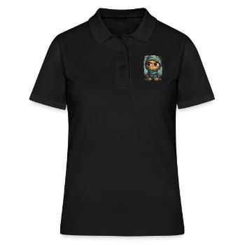 Halloween Spooky Cartoon Mummy - Frauen Polo Shirt - Schwarz - Vorne - Ailine (174cm)