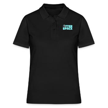 Otter Animal Kids & Adult - Otter Space - Frauen Polo Shirt - Schwarz - Vorne - Ailine (174cm)