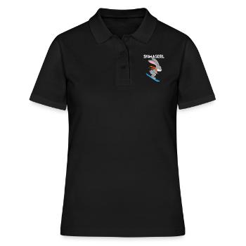 Skihaserl Skihasen Shirt Skihasen Apres Party - Frauen Polo Shirt - Schwarz - Vorne - Ailine (174cm)