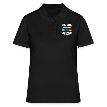 Au Pair Fille Maternelle Nounou - Polo Femme - noir - Devant - Ailine (174cm)