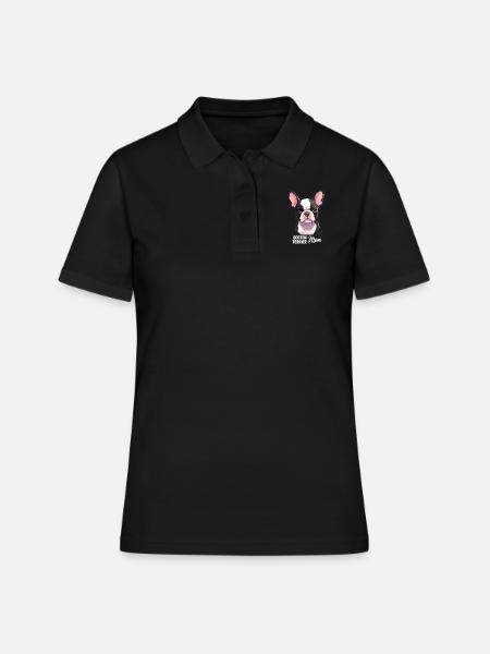 Chien Boston Terrier - Polo Femme - noir
