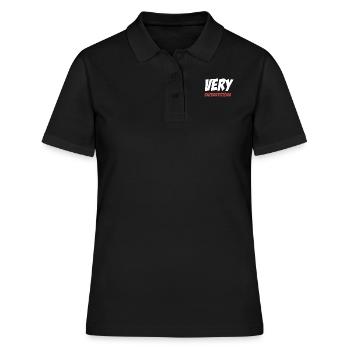 Sehr Abergläubisch Lustig Unglücklich Okkultes - Frauen Polo Shirt - Schwarz - Vorne - Ailine (174cm)