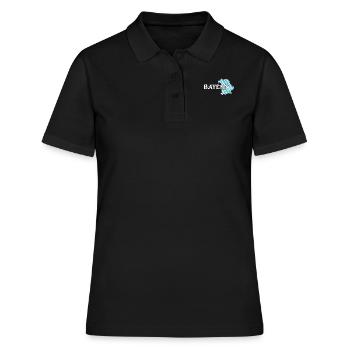 Bayern Bayerische Flagge Weiß Blau München Shirt - Frauen Polo Shirt - Schwarz - Vorne - Ailine (174cm)
