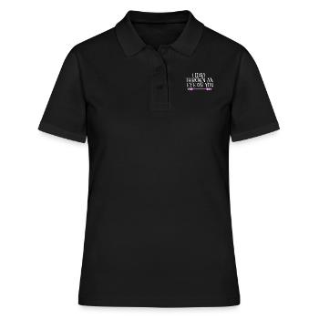 Je t’ai jeté un œil Denglisch - Polo Femme - noir - Devant - Ailine (174cm)