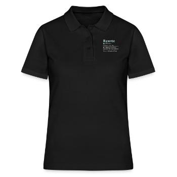 Rente Rentner Rentenalter Renteneintritt Renten - Frauen Polo Shirt - Schwarz - Vorne - Ailine (174cm)