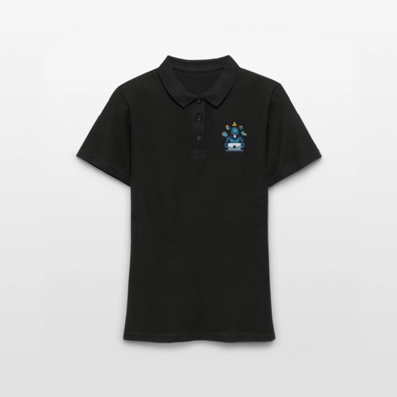 Funny Hacker Style Hacking Lover Computer Women's Polo Shirt