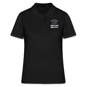 Man Kann Mich Einen Rollstuhl-marathonläufer Mit - Frauen Polo Shirt - Schwarz - Vorne - Ailine (174cm)