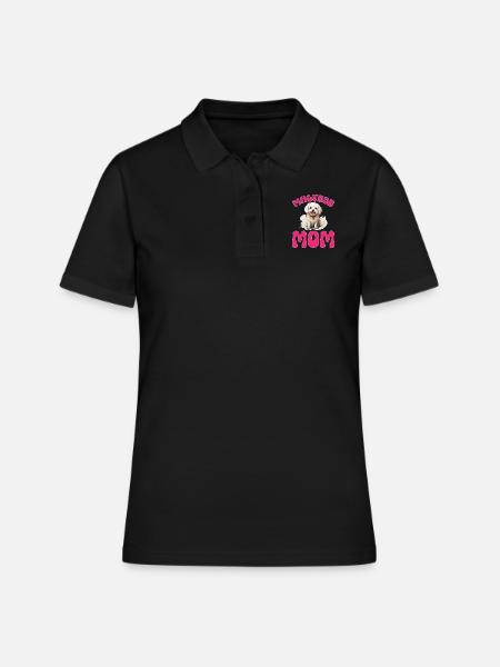 Chien maltais de race animal de compagnie Maman maltaise - Polo Femme - noir