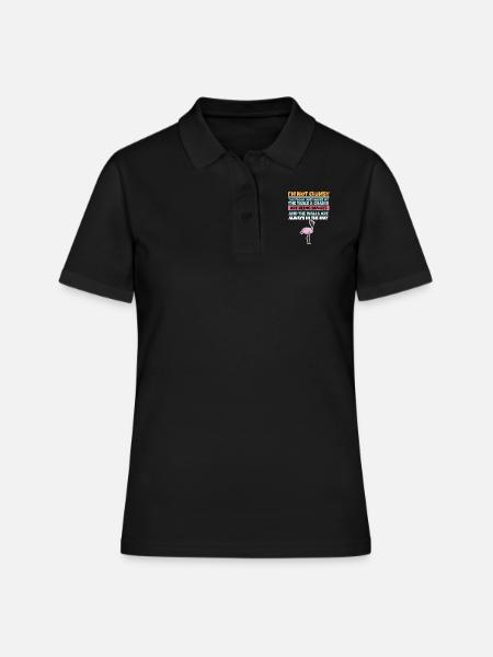 I'm Not Clumsy The Floor Hates Me Foolish Flamingo - Frauen Polo Shirt - Schwarz