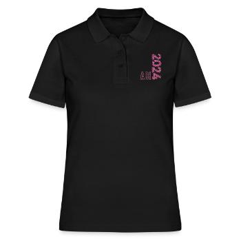 Abi 2024 Remise des diplômes du lycée pour filles Abitur - Polo Femme - noir - Devant - Ailine (174cm)