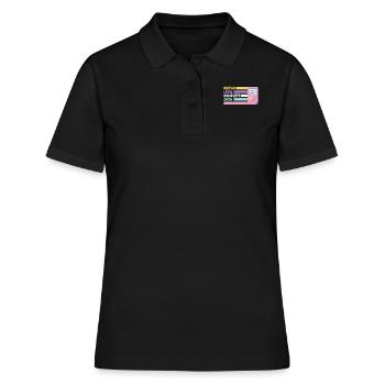Abitur Level Complete 2024 Abiturientin Lustiges - Frauen Polo Shirt - Schwarz - Vorne - Ailine (174cm)