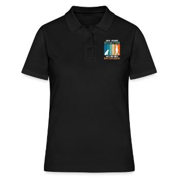 Labrador Besitzer DEIN TREUER SCHATTEN Labrador - Frauen Polo Shirt - Schwarz - Vorne - Ailine (174cm)