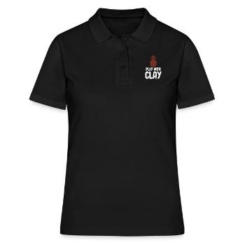 Spielen Sie Mit Ton Lustige Töpferei Crafty Wheel - Frauen Polo Shirt - Schwarz - Vorne - Ailine (174cm)