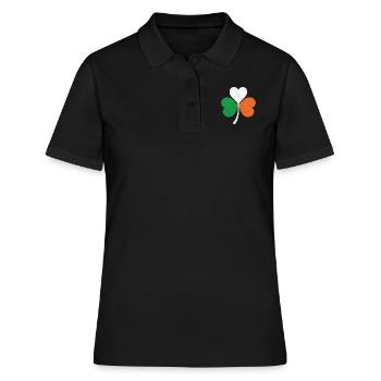 Trèfle du drapeau irlandais - Polo Femme - noir - Devant - Ailine (174cm)