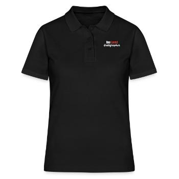 A beloved calligrapher, funny craftsmen, - Women's Polo Shirt - black - Front - Ailine (174cm)