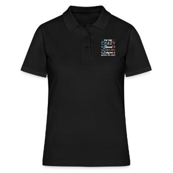 Lustiger Buntglas-künstler - Frauen Polo Shirt - Schwarz - Vorne - Ailine (174cm)