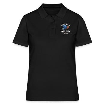 So Sieht Ein Verdammt Geiler Quarterback Aus - Frauen Polo Shirt - Schwarz - Vorne - Ailine (174cm)
