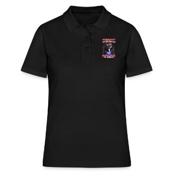 Newfie VORSICHT VOR DEM FRAUCHEN Neufundländer - Frauen Polo Shirt - Schwarz - Vorne - Ailine (174cm)
