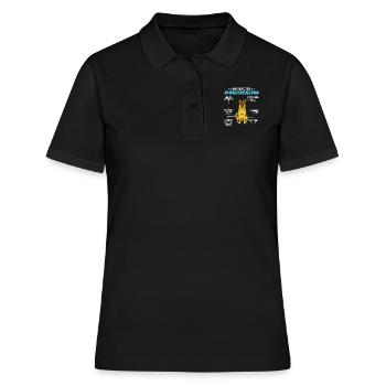 Deutscher Schäferhund ANATOMIE DES SCHÄFERHUNDES - Frauen Polo Shirt - Schwarz - Vorne - Ailine (174cm)