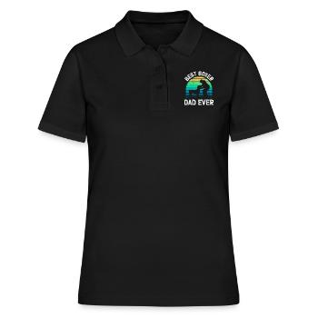 German Boxer BEST BOXER DAD EVER Boxer Dogs - Women's Polo Shirt - black - Front - Ailine (174cm)