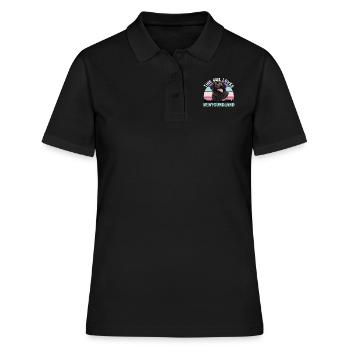 Newfie DIESE FRAU LIEBT NEUFUNDLÄNDER Besitzerin - Frauen Polo Shirt - Schwarz - Vorne - Ailine (174cm)