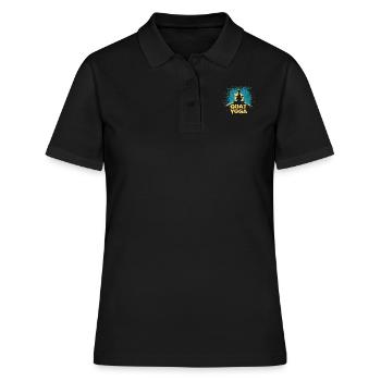 Ziegen-yoga-meditation, Yoga-kurs, Yoga - Frauen Polo Shirt - Schwarz - Vorne - Ailine (174cm)