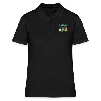 EVOLUTION OF A LABRADOR RETRIEVER Besitzer - Frauen Polo Shirt - Schwarz - Vorne - Ailine (174cm)