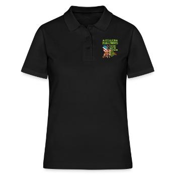 BELGIAN MALINOIS BECAUSE GERMAN SHEPHERDS NEED - Frauen Polo Shirt - Schwarz - Vorne - Ailine (174cm)