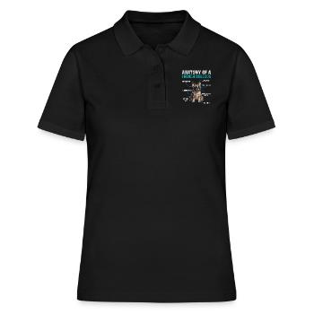 Anatomie einer Französischen Bulldogge - Frauen Polo Shirt - Schwarz - Vorne - Ailine (174cm)