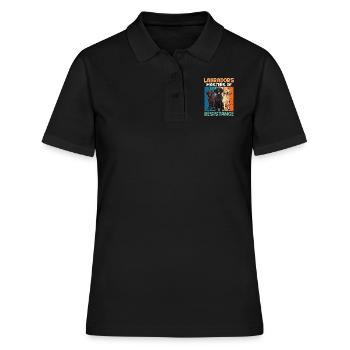 Labradors MAÎTRE DE LA RÉSISTANCE Fun - Polo Femme - noir - Devant - Ailine (174cm)