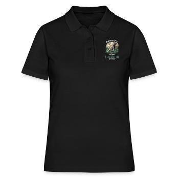 Elefanten Elefant - Frauen Polo Shirt - Schwarz - Vorne - Ailine (174cm)