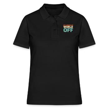 Eisklettern Ice Climbing On World Off - Frauen Polo Shirt - Schwarz - Vorne - Ailine (174cm)