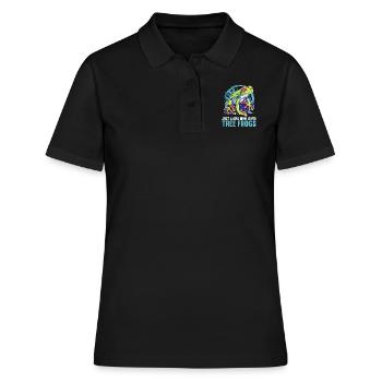 Rainette Baumfrösche Baumfrosch - Polo Femme - noir - Devant - Ailine (174cm)