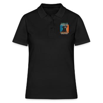 Labrador Hund QUALITY LABRADOR DEPARTMENT Lustig - Frauen Polo Shirt - Schwarz - Vorne - Ailine (174cm)
