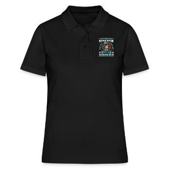 Labrador Besitzer PERSÖNLICHER STALKER Lustig - Frauen Polo Shirt - Schwarz - Vorne - Ailine (174cm)