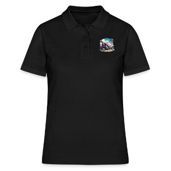 Tortues géantes Tortue géante - Polo Femme - noir - Devant - Ailine (174cm)