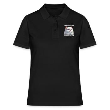 Amoureux des chats persans PERSAN ENTHUSIAST - Polo Femme - noir - Devant - Ailine (174cm)