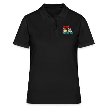Papa Chat ENFIN PAPA D’UN VAN CHAT TURC - Polo Femme - noir - Devant - Ailine (174cm)