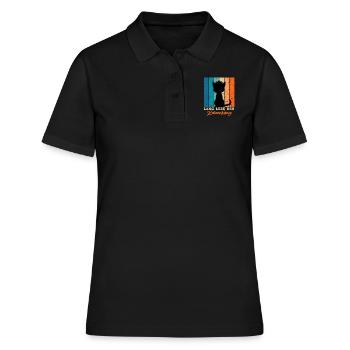 Siamkatzen LANG LEBE DER KATZENKÖNIG Siam Katzen - Frauen Polo Shirt - Schwarz - Vorne - Ailine (174cm)