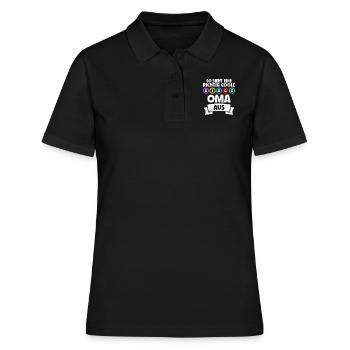 Bingospielerin SO SIEHT EINE COOLE BINGO OMA AUS - Frauen Polo Shirt - Schwarz - Vorne - Ailine (174cm)