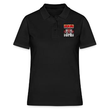 Bingo Opa GRANDPA BINGO GRANDDAD Lustiges Bingo - Frauen Polo Shirt - Schwarz - Vorne - Ailine (174cm)