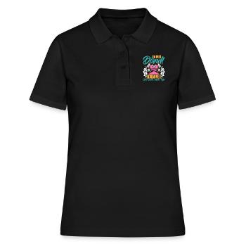 Münchner Volksfest IN MEI DIRNDL KUMM I NED NEI - Women's Polo Shirt - black - Front - Ailine (174cm)