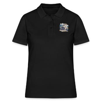 Wolves Wolf - Women's Polo Shirt - black - Front - Ailine (174cm)
