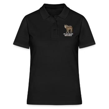 Wölfe Wolf - Frauen Polo Shirt - Schwarz - Vorne - Ailine (174cm)