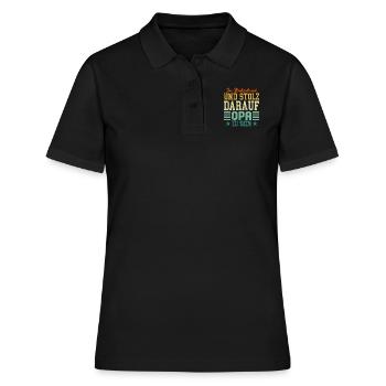 Rente IM RUHESTAND UND STOLZ DARAUF OPA ZU SEIN - Frauen Polo Shirt - Schwarz - Vorne - Ailine (174cm)